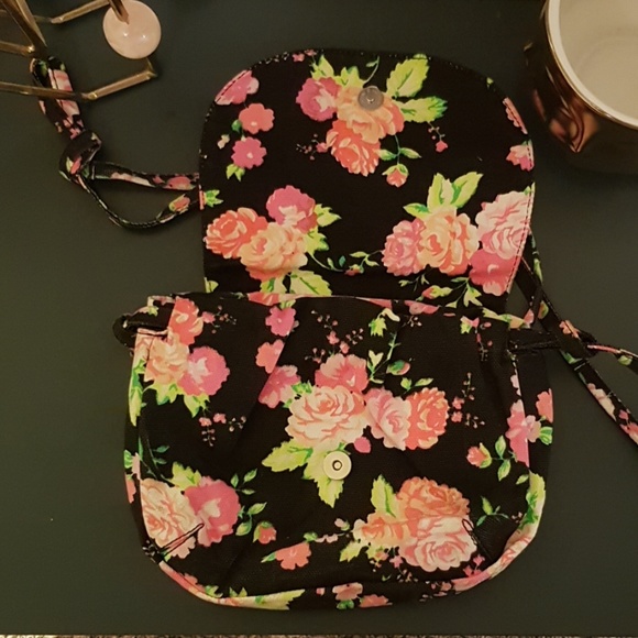 EUC Victoria's Secret PINK Floral Crossbody Bag - Picture 3 of 4